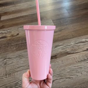 Starbucks pink metal grande tumbler